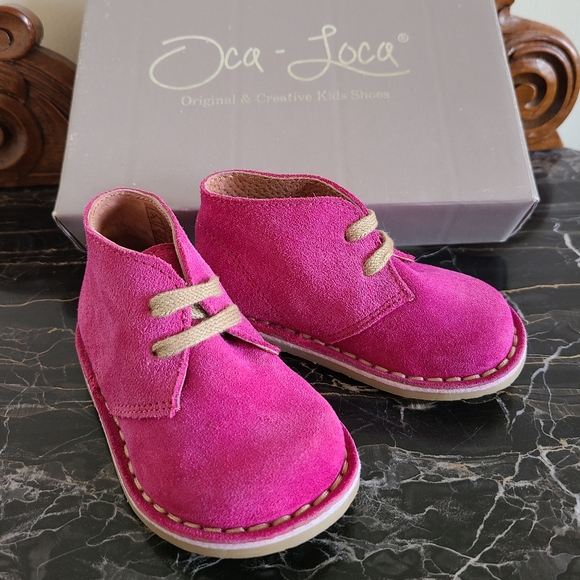 Oca Loca Other - ❤️ Oca Loca pink fuchsia suede baby girl boots 20